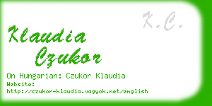 klaudia czukor business card